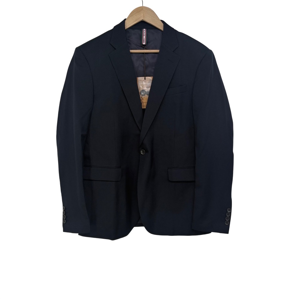 PJ Paul Jones Mens Navy Blue Two Button Sport Coat Blazer Jacket Size M NWT